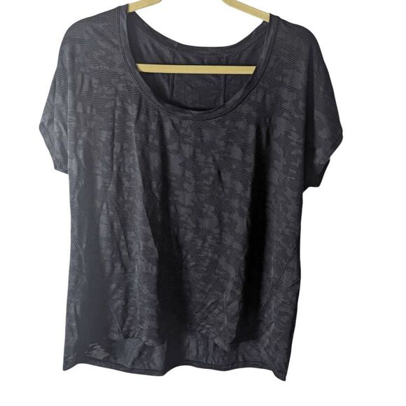 LULULEMON ATHLETICA Miles Ahead Short Sleeve (Camo) In Black Size Medium-Large - Picture 4 of 5